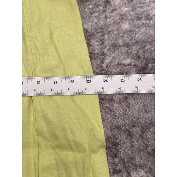 Eileen Fisher Dress Large Womens Pastel Green Organic Linen Midi - Picture 5 of 8